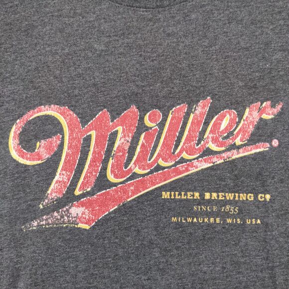 Port & Company Women's Miller Brewing Co Graphic T-Shirt Gray XXL Logo - Picture 4 of 13